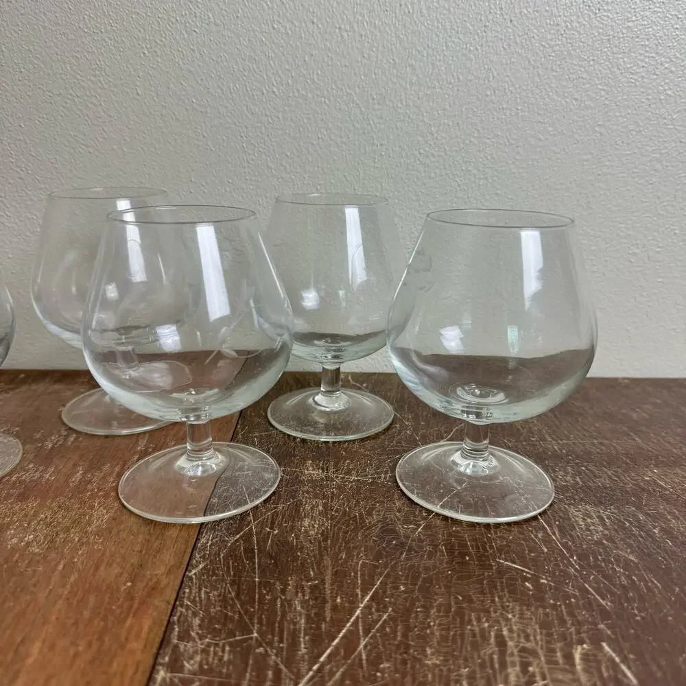 Princess House Set of 8 Heritage Brandy Glasses Floral Etched Made‎ In France